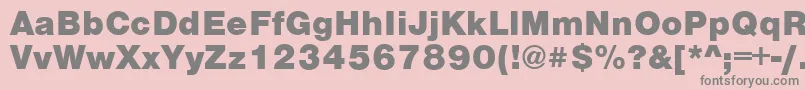 VantaBlackPlain.001.001 Font – Gray Fonts on Pink Background