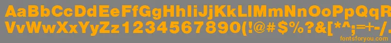 VantaBlackPlain.001.001 Font – Orange Fonts on Gray Background