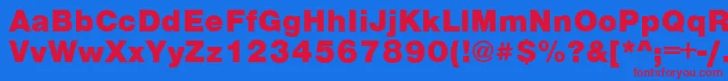 VantaBlackPlain.001.001-fontti – punaiset fontit sinisellä taustalla