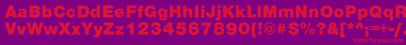 VantaBlackPlain.001.001 Font – Red Fonts on Purple Background
