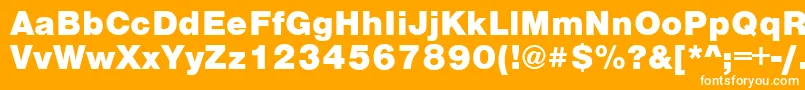 VantaBlackPlain.001.001 Font – White Fonts on Orange Background