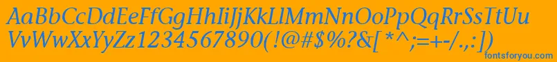 StoneInfItcTtMediumitalicフォントについての詳細 フォントStoneInfItcTtMediumitalic – オレンジの背景に青い文字