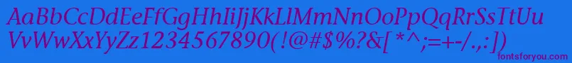 fuente StoneInfItcTtMediumitalic – Fuentes Moradas Sobre Fondo Azul