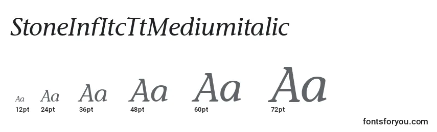 Размеры шрифта StoneInfItcTtMediumitalic