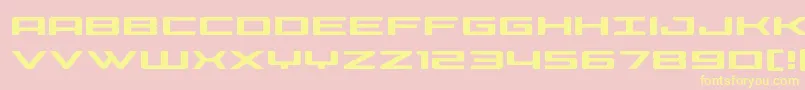 Phoeniciaexpand-Schriftart – Gelbe Schriften auf rosa Hintergrund