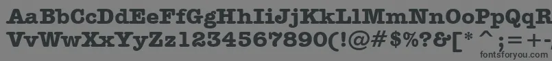 フォントAmericanTypewriterBoldBt – 黒い文字の灰色の背景
