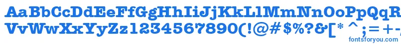 AmericanTypewriterBoldBt Font – Blue Fonts on White Background