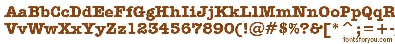 Шрифт AmericanTypewriterBoldBt – коричневые шрифты на белом фоне