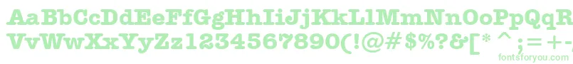 AmericanTypewriterBoldBt-fontti – vihreät fontit valkoisella taustalla