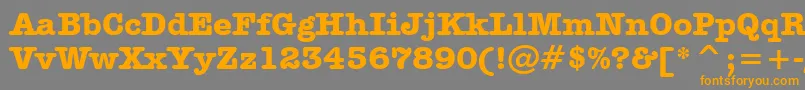 AmericanTypewriterBoldBt Font – Orange Fonts on Gray Background