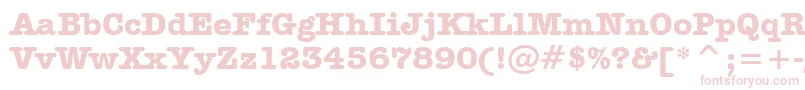 Шрифт AmericanTypewriterBoldBt – розовые шрифты на белом фоне