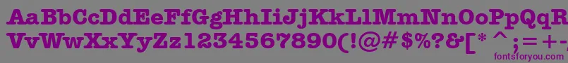 Шрифт AmericanTypewriterBoldBt – фиолетовые шрифты на сером фоне