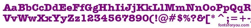 AmericanTypewriterBoldBt Font – Purple Fonts on White Background