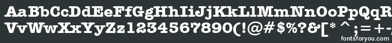 AmericanTypewriterBoldBt Font – White Fonts on Black Background