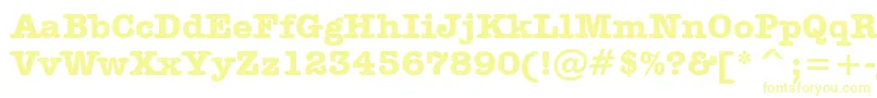 AmericanTypewriterBoldBt Font – Yellow Fonts on White Background