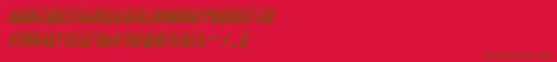 Grendelsmotherhalfital-Schriftart – Braune Schriften auf rotem Hintergrund