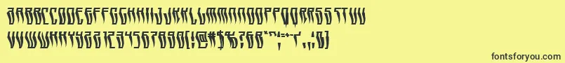 フォントSwordtoothwarp – 黒い文字の黄色い背景