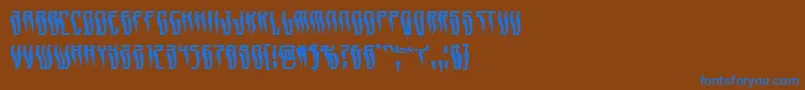 Lisätietoja Swordtoothwarp-fontista Swordtoothwarp-fontti – siniset fontit ruskealla taustalla