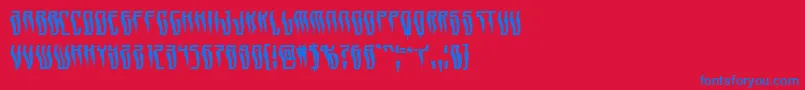 Swordtoothwarp Font – Blue Fonts on Red Background