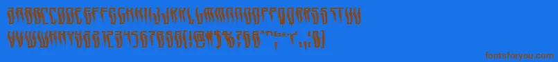 Шрифт Swordtoothwarp – коричневые шрифты на синем фоне