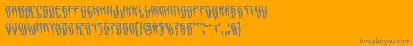 Swordtoothwarp-Schriftart – Graue Schriften auf orangefarbenem Hintergrund