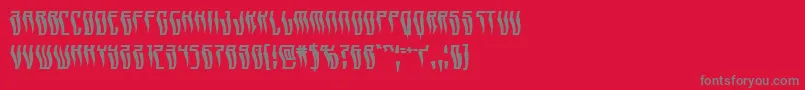 Swordtoothwarp Font – Gray Fonts on Red Background