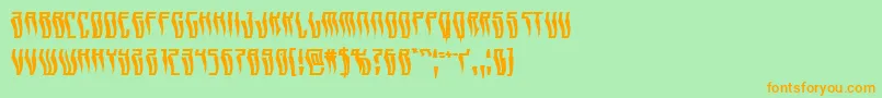 Swordtoothwarp Font – Orange Fonts on Green Background