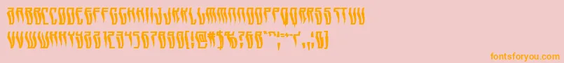 Swordtoothwarp Font – Orange Fonts on Pink Background