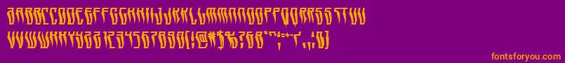 Swordtoothwarp Font – Orange Fonts on Purple Background