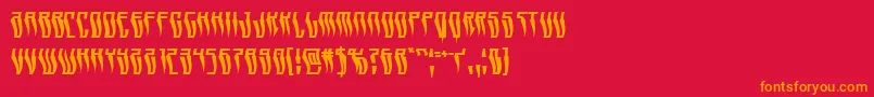 Swordtoothwarp Font – Orange Fonts on Red Background
