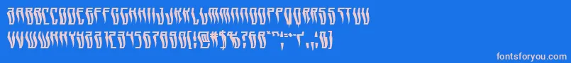 フォントSwordtoothwarp – ピンクの文字、青い背景