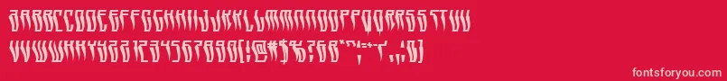 Swordtoothwarp Font – Pink Fonts on Red Background