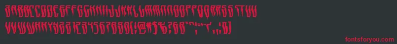 Weitere Informationen zur Swordtoothwarp-Schriftart Swordtoothwarp-Schriftart – Rote Schriften auf schwarzem Hintergrund
