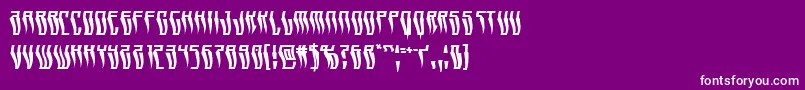 Police Swordtoothwarp – polices blanches sur fond violet
