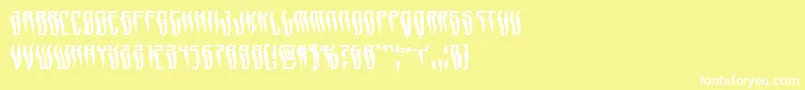 Swordtoothwarp Font – White Fonts on Yellow Background