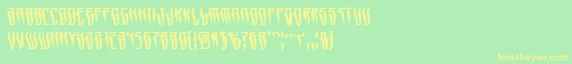 Swordtoothwarp Font – Yellow Fonts on Green Background