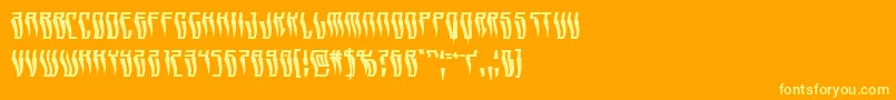 Swordtoothwarp Font – Yellow Fonts on Orange Background