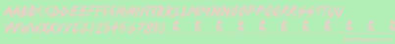 Skid Font – Pink Fonts on Green Background