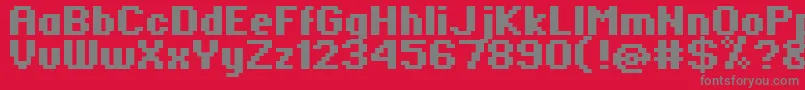 Standard0765 Font – Gray Fonts on Red Background