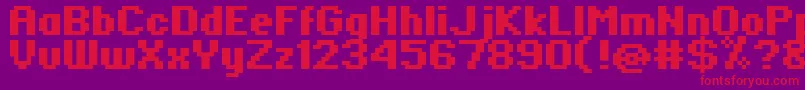 Standard0765 Font – Red Fonts on Purple Background