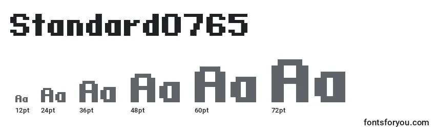 Standard0765 Font Sizes