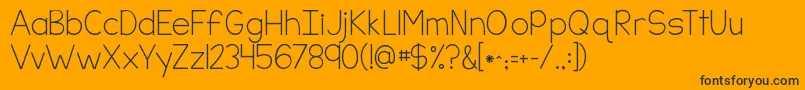 Kgpartofme Font – Black Fonts on Orange Background