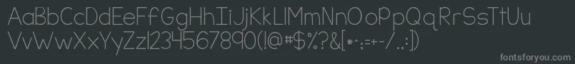 Шрифт Kgpartofme – серые шрифты на чёрном фоне