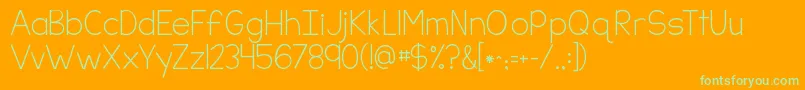 Kgpartofme Font – Green Fonts on Orange Background