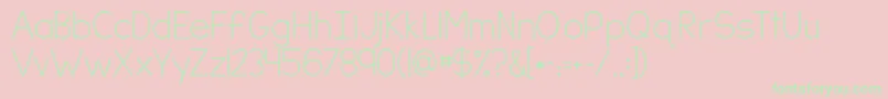 Kgpartofme Font – Green Fonts on Pink Background