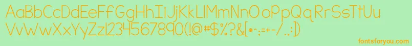 Kgpartofme Font – Orange Fonts on Green Background