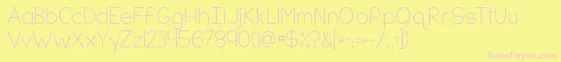 Kgpartofme Font – Pink Fonts on Yellow Background