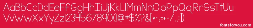 Kgpartofme Font – White Fonts on Red Background