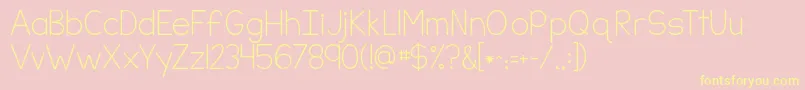 Kgpartofme Font – Yellow Fonts on Pink Background