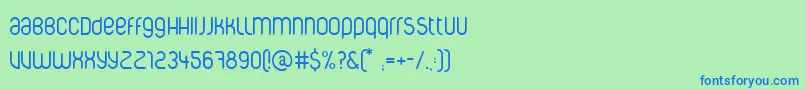 CorpuscareLight Font – Blue Fonts on Green Background